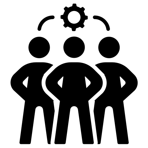 Humans Thinking Icon Button To Learn More About Working Together